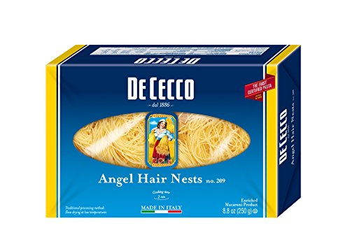De Cecco Pasta, Angel Hair Nests, 8.8 Ounce (Pack of 5)
